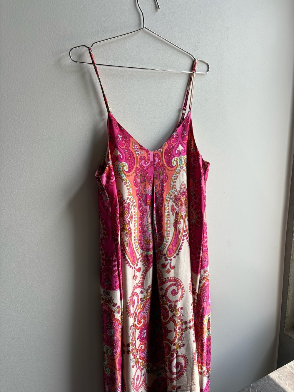 Molly Bracken Pink Paisley Slip Dress